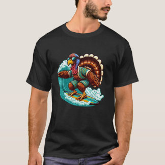 Camiseta Engraçado Surfista Turco No Dia De Ação De Graças,