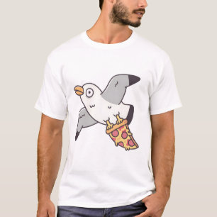 Camiseta Engraçado Surgido Com Pizza Slice