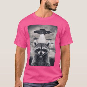 Camiseta Engraçado Surpreso com Selfie Assustado com OVNIs,