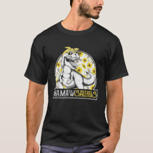 Camiseta Engraçado Surus Sunflower T Shirt Dinossaur Gran