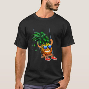 Camiseta Engraçado Swing Abacaxi Óculos de sol Swinger Trop
