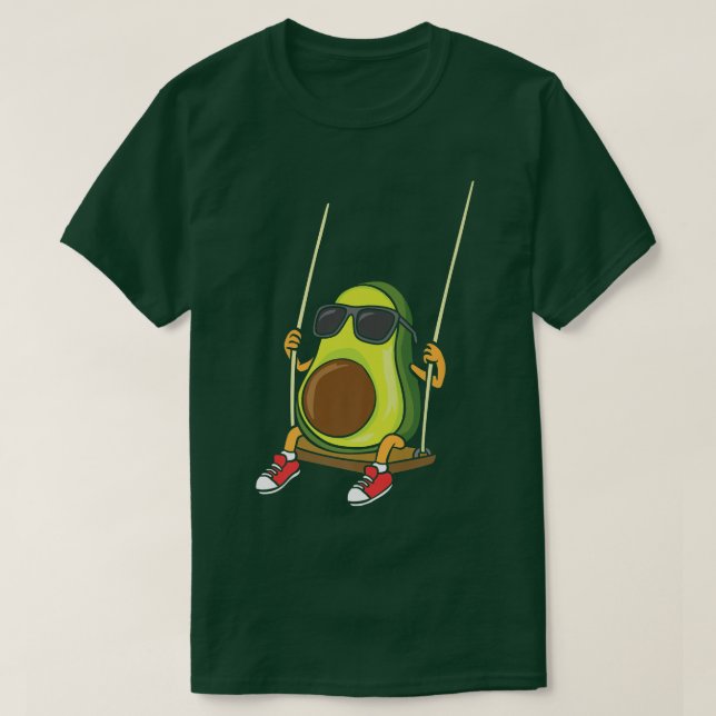 Camiseta Engraçado Swing Avocado Swinger 432 (Frente do Design)