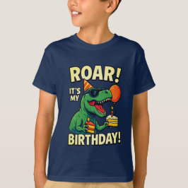 Camiseta Engraçado T-Rex Dino Birthday