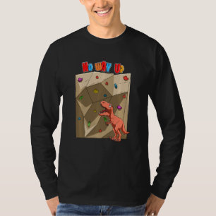Camiseta Engraçado T Rex Dinossaur Bouldering E Rock Escala