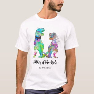 Camiseta Engraçado T-Rex Dinossauro Pai da Noiva