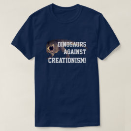 Camiseta Engraçado T-Rex "Dinossauros Contra o Criacionismo