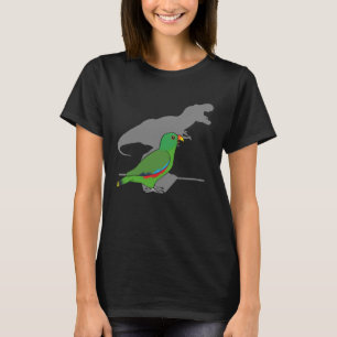 Camiseta Engraçado T-Rex Male Eclectus Green Dinossaur Parr