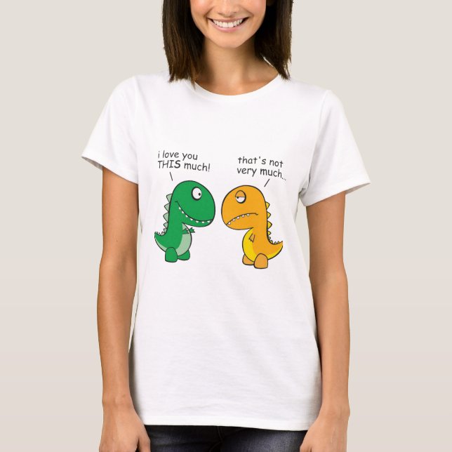 Camiseta engraçado-T-Rex-pequeno-braço-desenhos animados (Frente)