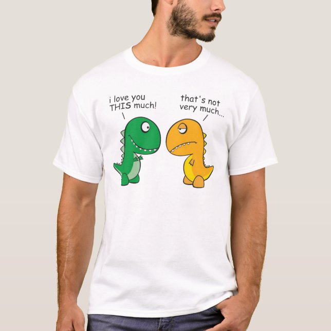 Camiseta engraçado-T-Rex-pequeno-braço-desenhos animados (Frente)