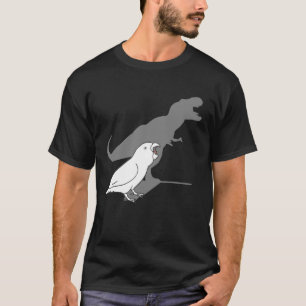 Camiseta Engraçado T-Rex White Parrotlet Birb Memórias Dino