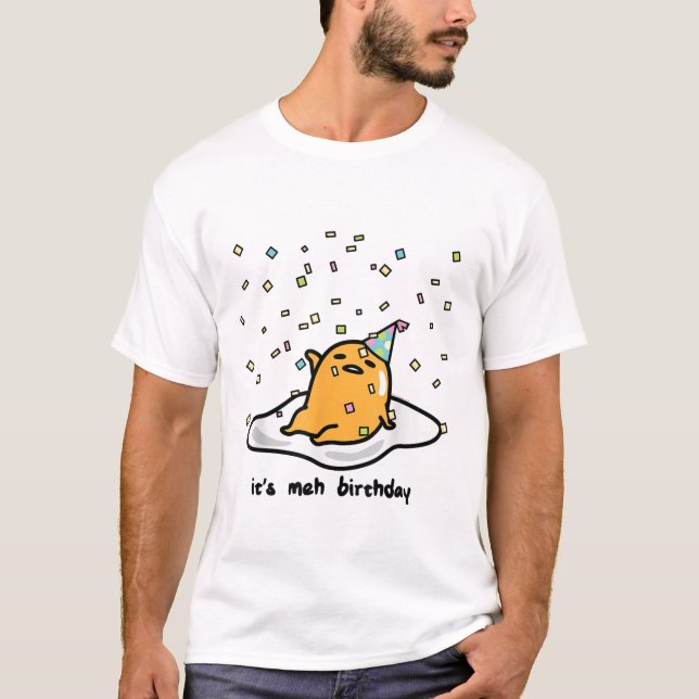 Camiseta "Engraçado T-Shirt de Aniversário de Ovo Preguiços (Frente)