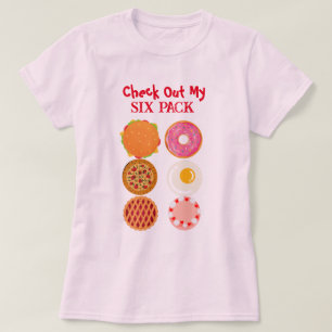 Camiseta Engraçado T-Shirt tamanho de seis pacotes de mulhe