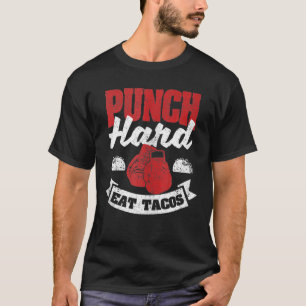 Camiseta Engraçado Taco Boxando Cotação Foodie Alvers Punch