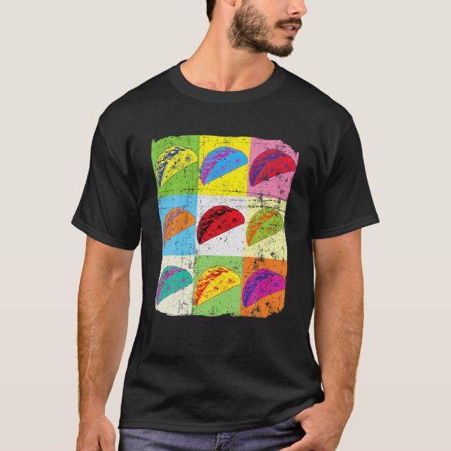 Camiseta Engraçado Taco T, Pop de Arte Taco, Taco Lover (Frente)