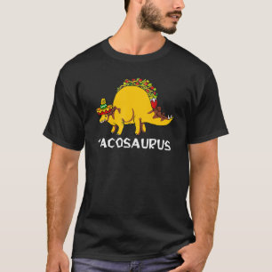 Camiseta Engraçado Tacossauro Crianças Mulheres Taco Dinoss