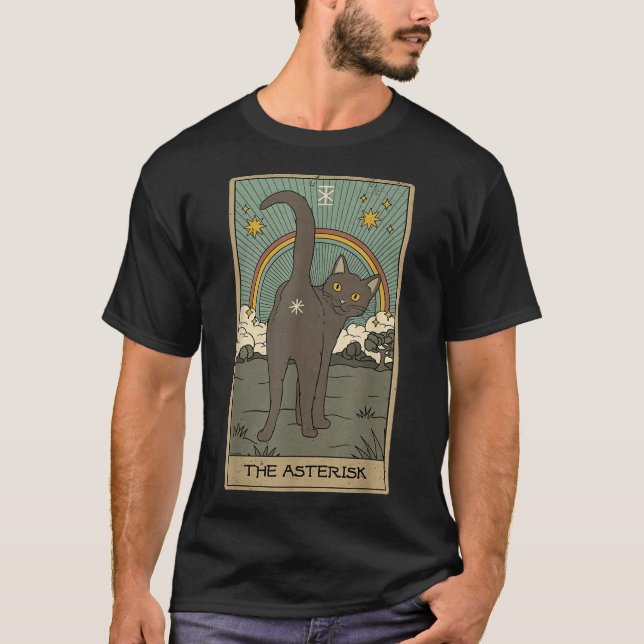 Camiseta Engraçado Tarot Card Cat O Asterisque Leva Cat Tar (Frente)