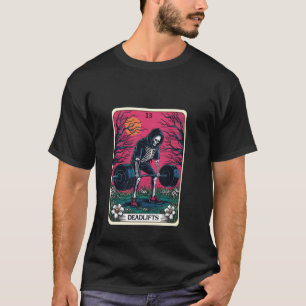 Camiseta Engraçado Tarot Card Deadlifos do Gym Workout Lido