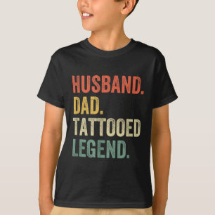 Camiseta Engraçado Tatto Pai Marido Tatuado Legenda Vintage