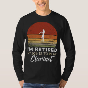 Camiseta Engraçado, Tê de aposentadoria Clarinet - Humor Mu