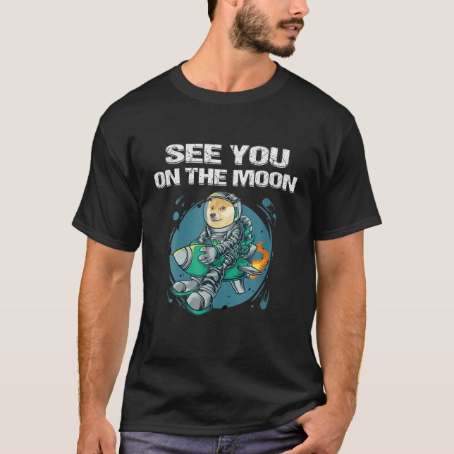 Camiseta Engraçado Te Ver No Cachorro Da Lua (Frente)