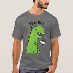 Camiseta Engraçado Tea Rex Gift Cute Dino Quente Bebida L