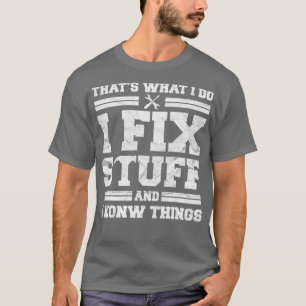 Camiseta Engraçado Tee de Pai Mecânico para Homens Que é o