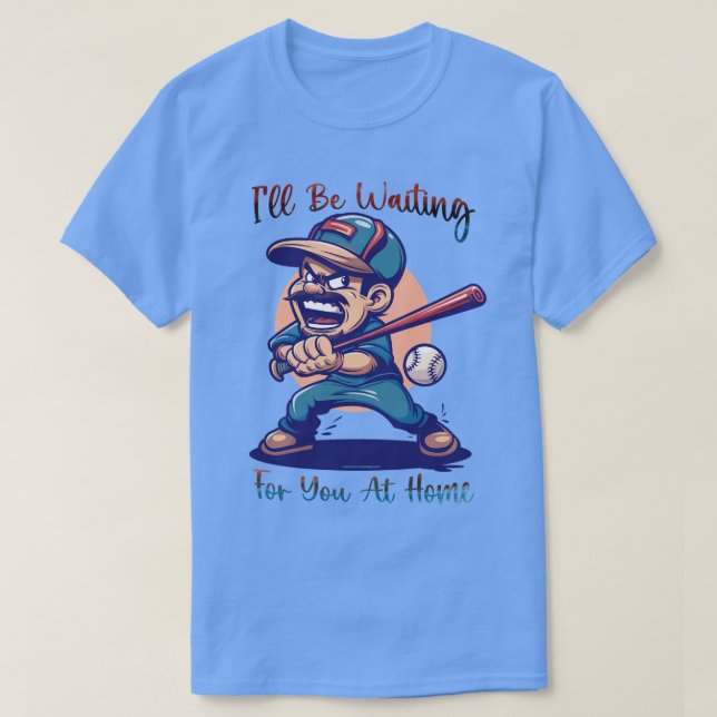 Camiseta Engraçado Tee Gráfico do Pai de Baseball - Estarei (Frente do Design)