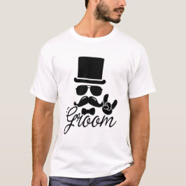 Camiseta Engraçado Tee Groom para Festa de Bachelor e Casam