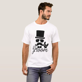 Camiseta Engraçado Tee Groom para Festa de Bachelor e Casam