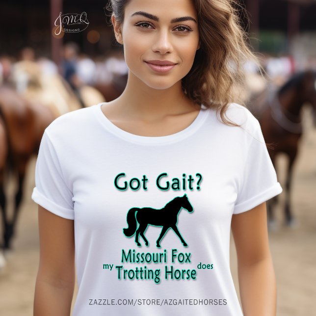 Camiseta Engraçado Tem Raposa De Raposa Trotando Cavalo (Got Gait Missouri Fox Trotting Horse silhouette t-shirt 🐎)