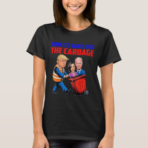 Camiseta Engraçado Tempo De Lixo Para Tirar O Lixo E