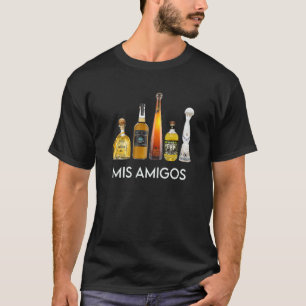 Camiseta Engraçado Tendência Álcool Sarcástico Mis Amigos T