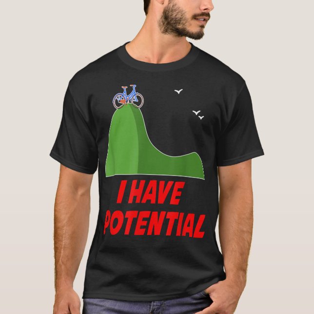 Camiseta ENGRAÇADO, TENHO POTENCIAL Professor de Ciência Fí (Frente)