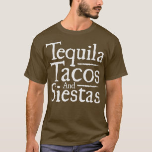 Camiseta Engraçado Tequila Tacos Siestas Comida de álcool P