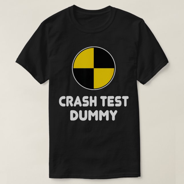 Camiseta Engraçado Teste de Crash Traje de Halloween (Frente do Design)