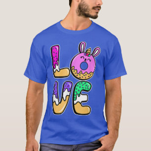 Camiseta Engraçado Tet De Amor Como Um Sorvete E Um Coelhin