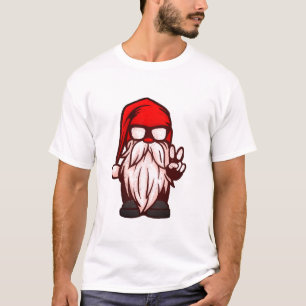 Camiseta Engraçado Teto de Natal Mens, Papais noeis Gângste