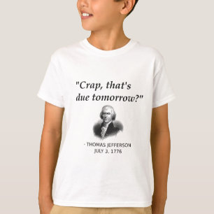 Camiseta Engraçado Thomas Jefferson História Dos EUA Profes