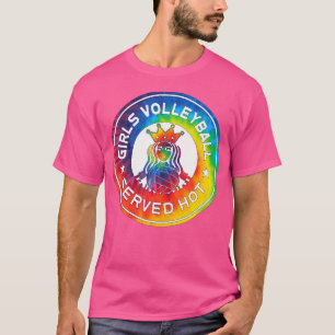 Camiseta Engraçado Tie Dye Girls Voleibol Sentido Quente