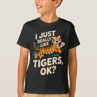 Camiseta Engraçado Tiger Art Para Homens Meninos Meninas An