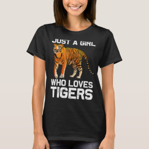 Camiseta Engraçado Tiger Girl Art Para Mulheres Mãe Tiger L