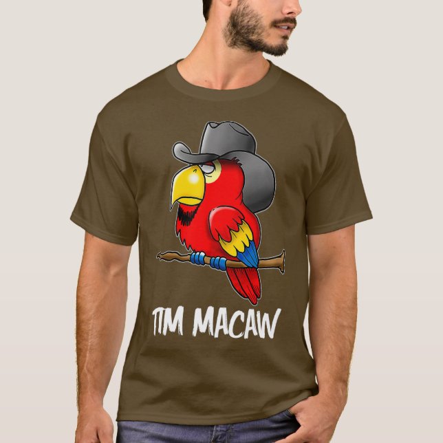 Camiseta Engraçado Tim Macaw Country Parrot Bird Premium (Frente)