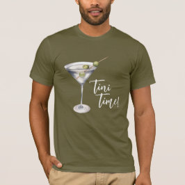 Camiseta Engraçado Tini Time Martini Cocktail