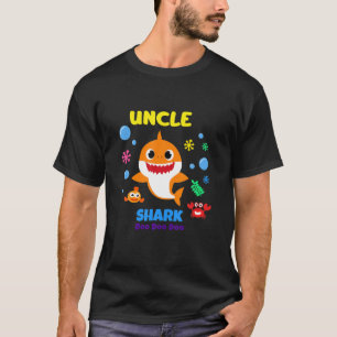 Camiseta Engraçado Tio Shark Doo Tio Shark Aniversário Fat