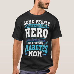 Camiseta Engraçado Tipo 1 Diabetes T1D Sensibilização para 