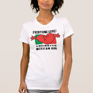 Camiseta Engraçado todos ama um t-shirt mexicano da menina