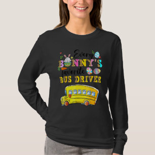 Camiseta Engraçado Todos os Ônibus favoritos de Bunny Feliz