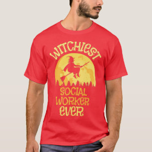 Camiseta Engraçado Trabalhador Social Bruxa Humor 1031