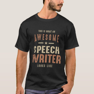 Camiseta Engraçado Trabalho de Escritor de Voz Incrível