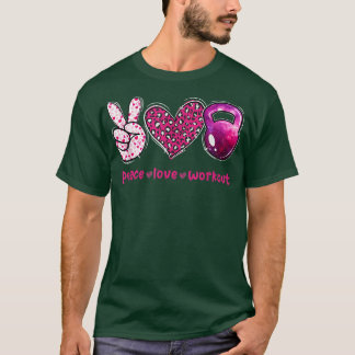 Camiseta Engraçado Trabalho de Paz Gym Elevando Gymer Valen